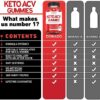 Keto ACV Gummies for Weight Management Advanced Formula (1000mg Per Serving) - Apple Cider Vinegar Gummies - Support Healthy Digestion & Metabolism - Delicious Apple Flavor - ACV 1000mg (60 Gummies) - Image 3